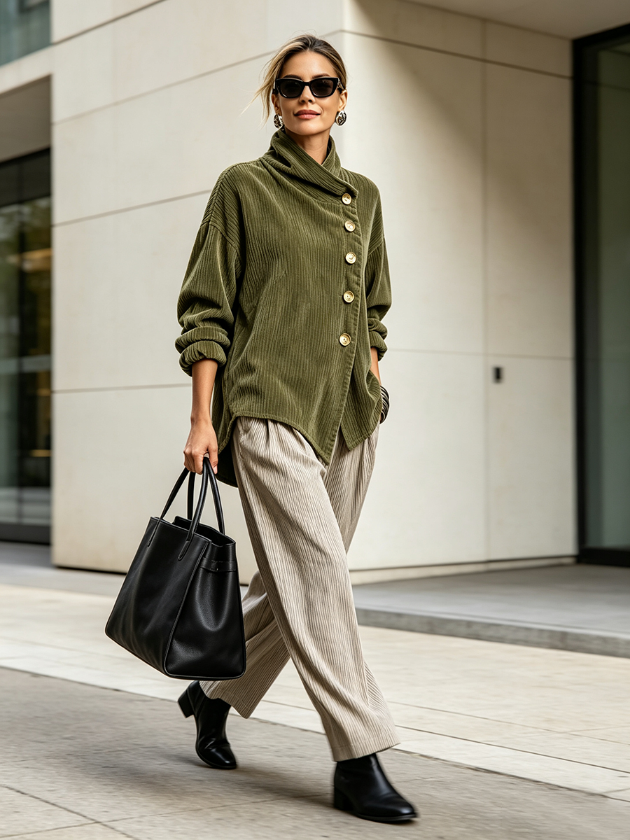 Colette | Pull en Velours Côtelé