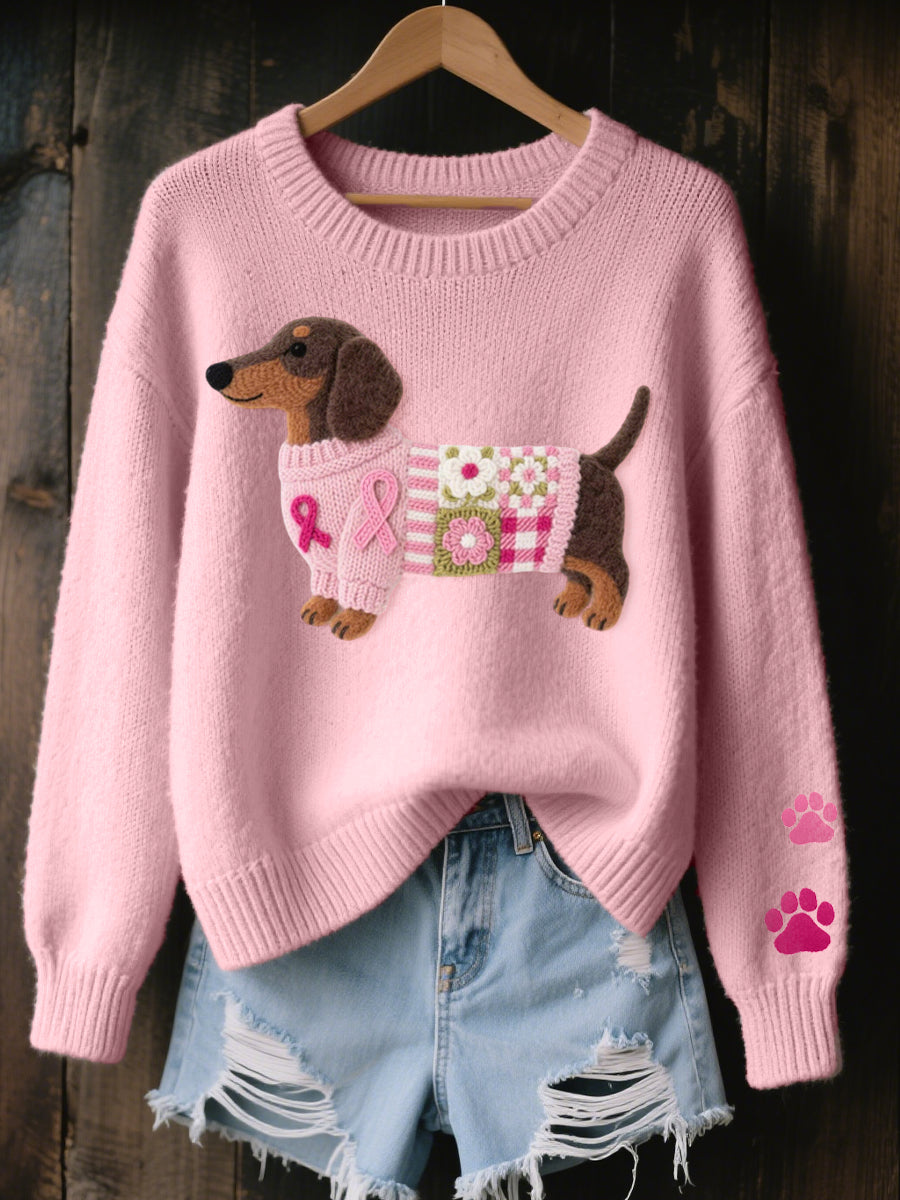Paola | Pull En Maille Motif Teckel