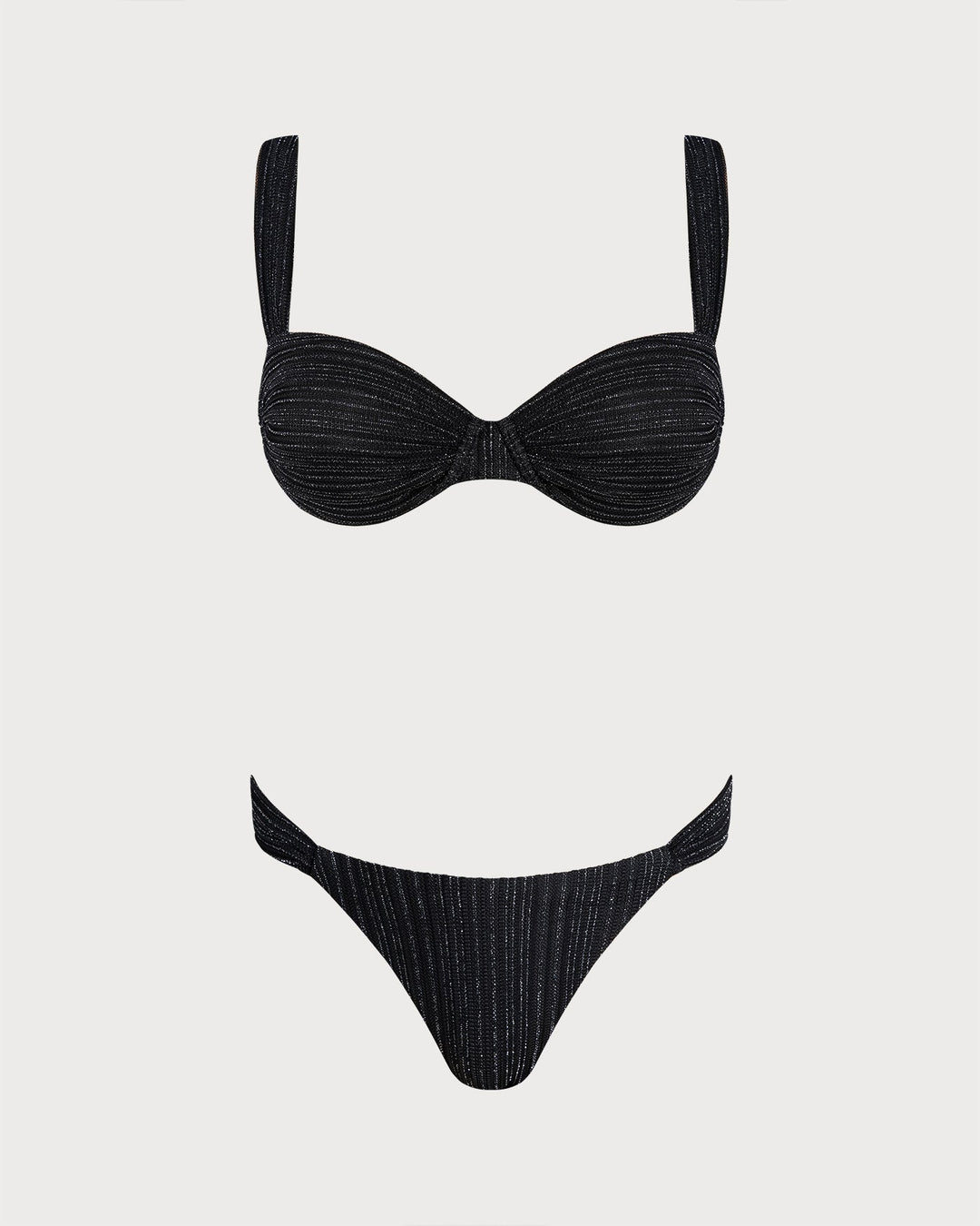 Ensemble de bikini noir à sequins avec armatures