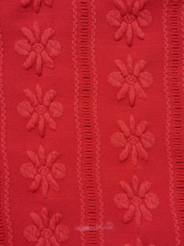 Ensemble de bikini rouge en tissu jacquard à nouer autour du cou avec cordon de serrage