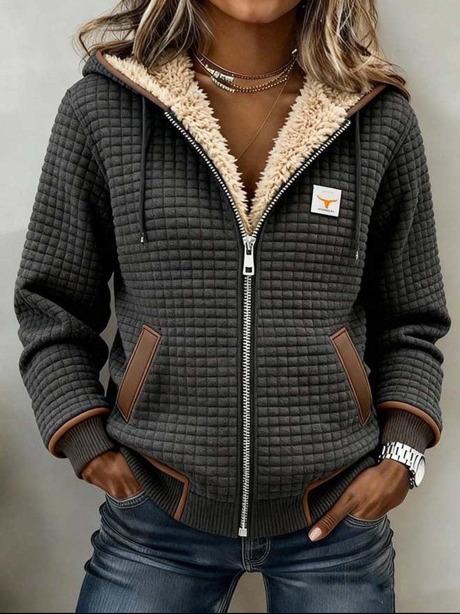 Silvana | Veste à capuche matelassée avec doublure en sherpa