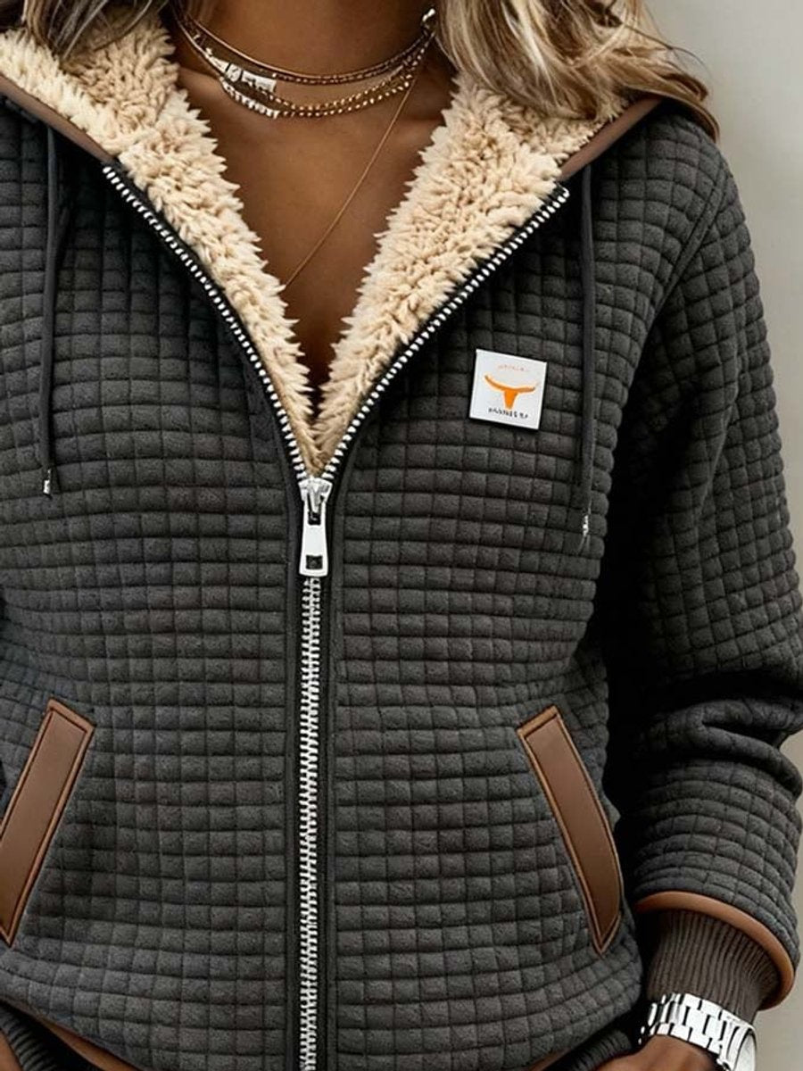 Silvana | Veste à capuche matelassée avec doublure en sherpa